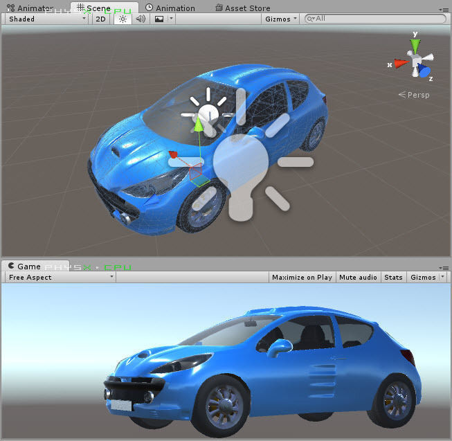 Sport Car Max and Unity Low-poly 3D model_6