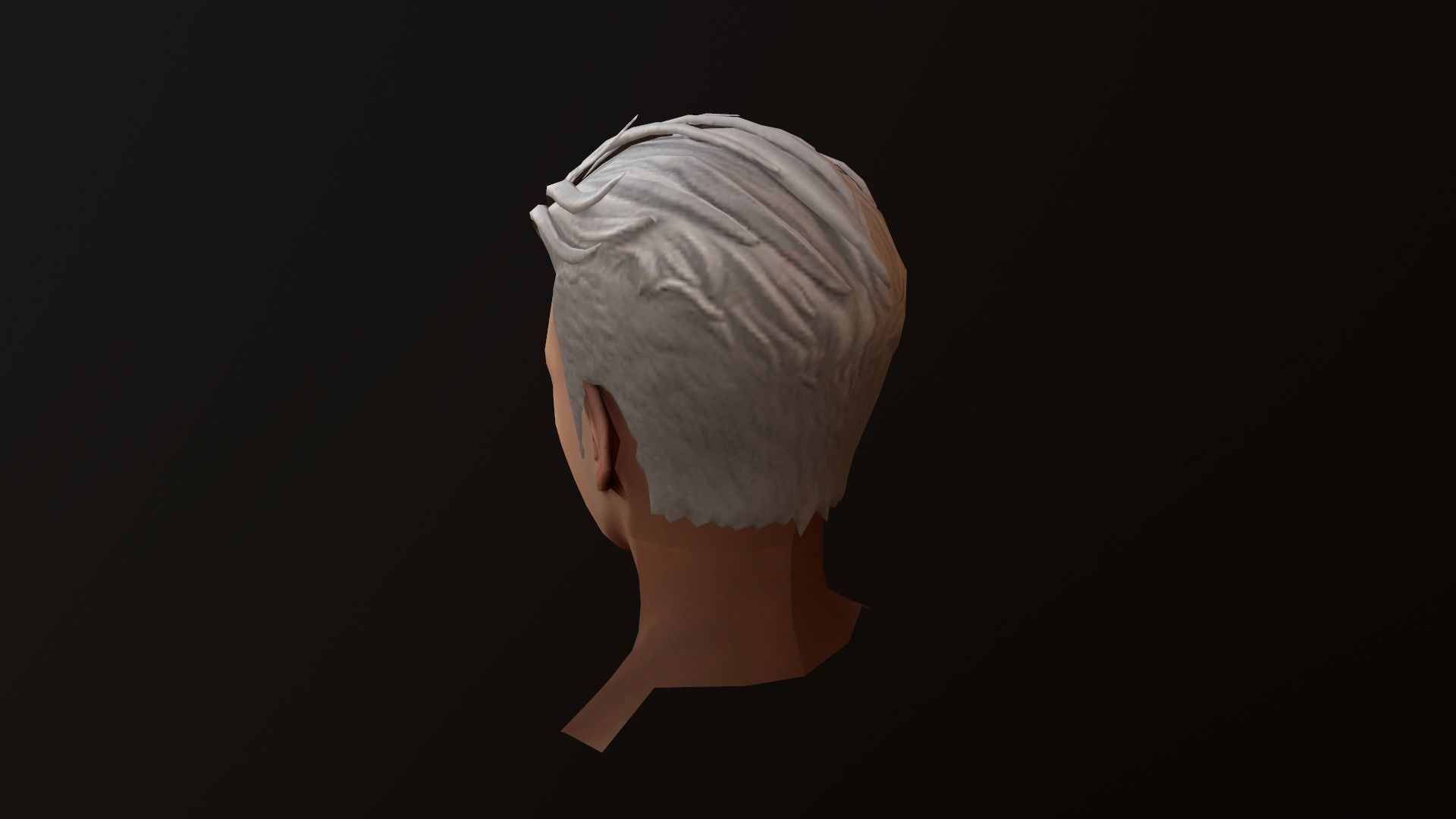 man hair style 03 Low-poly 3D model_8