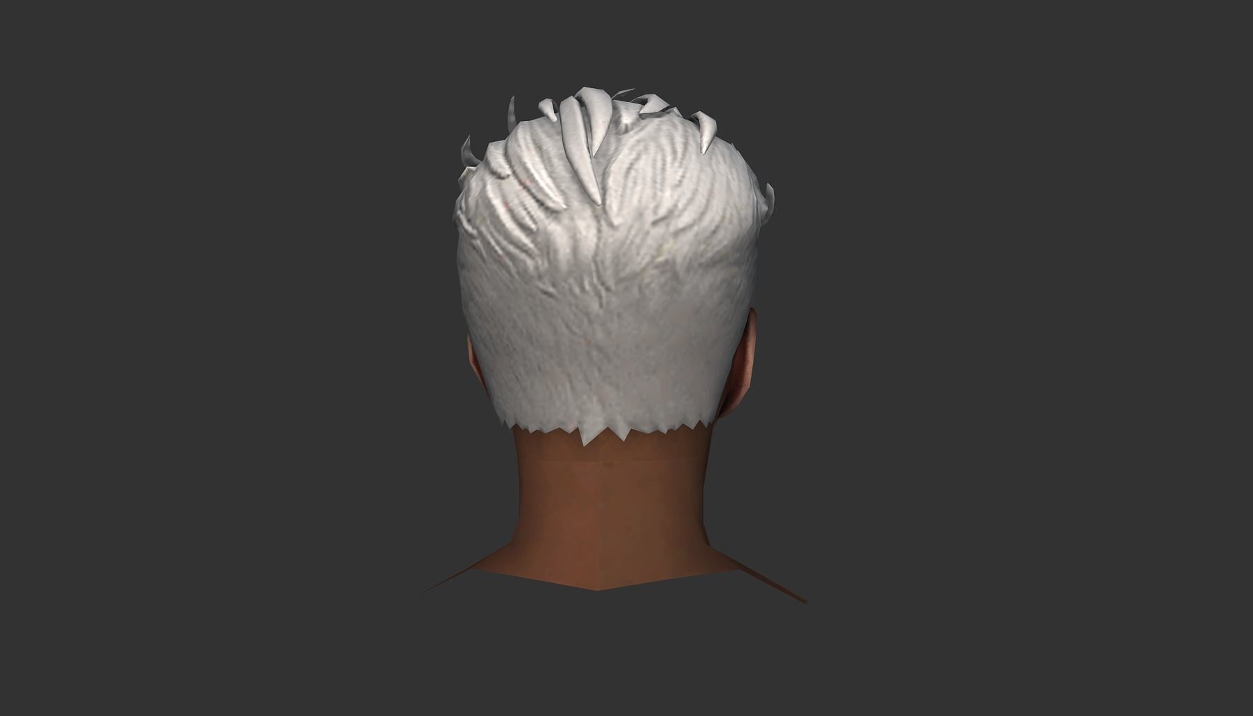man hair style 03 Low-poly 3D model_5