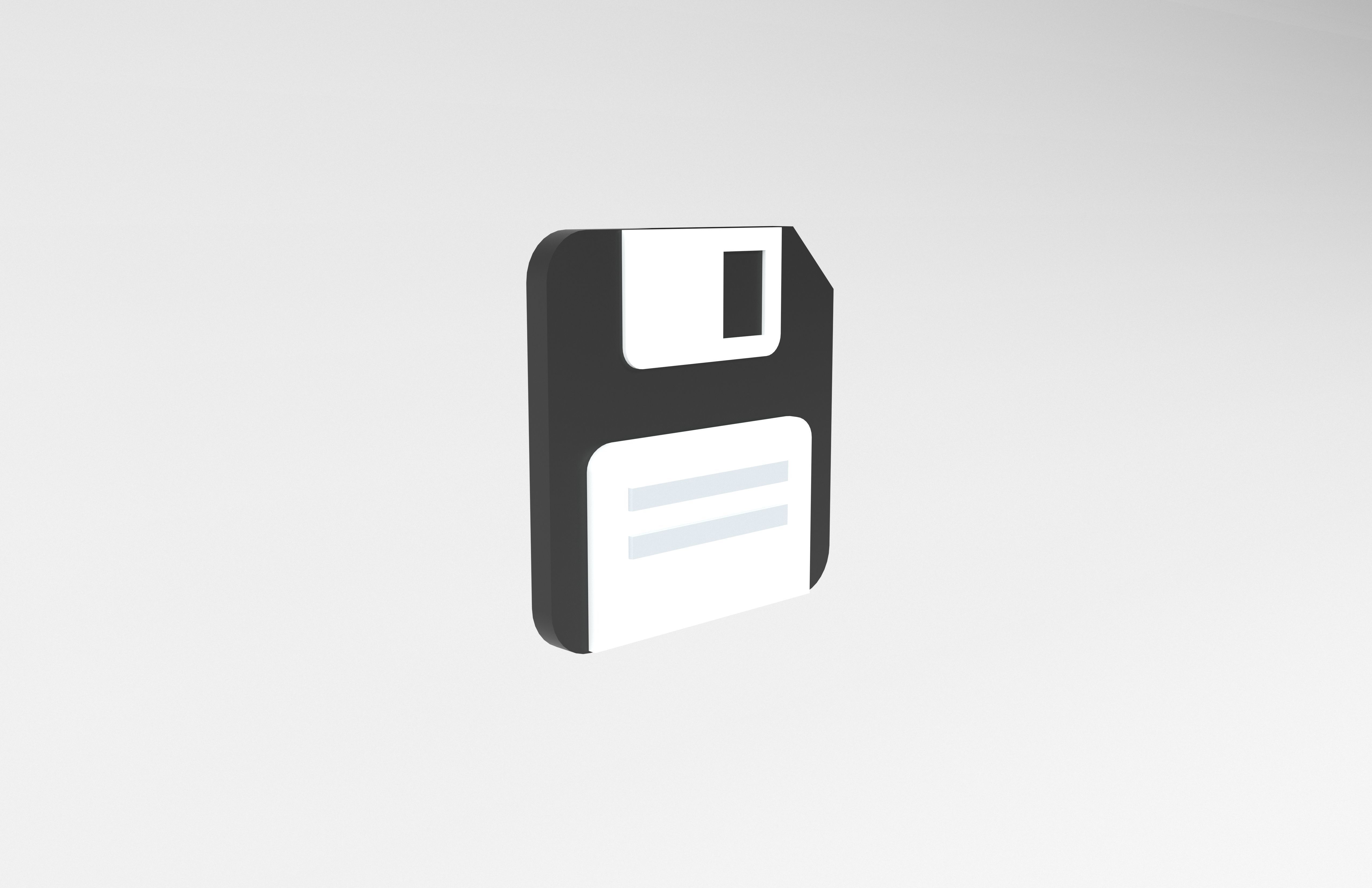 Save Icon v1 002 Low-poly 3D model_3