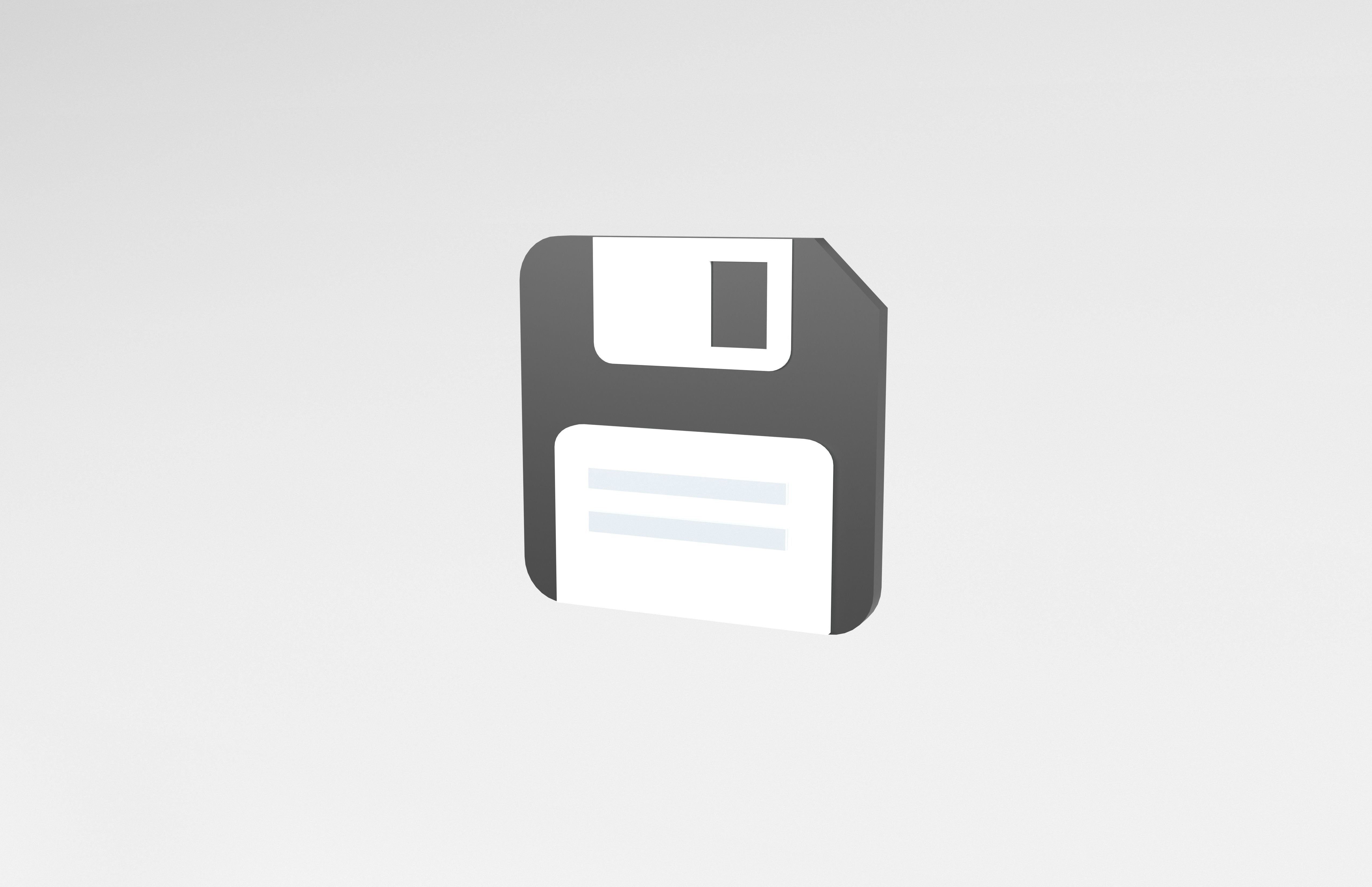 Save Icon v1 002 Low-poly 3D model_2