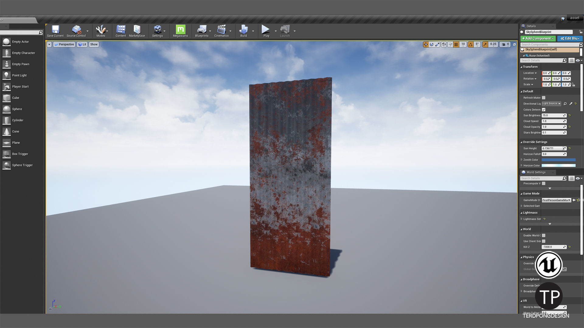 Old roofing galvanized roof Low-poly 3D model_10