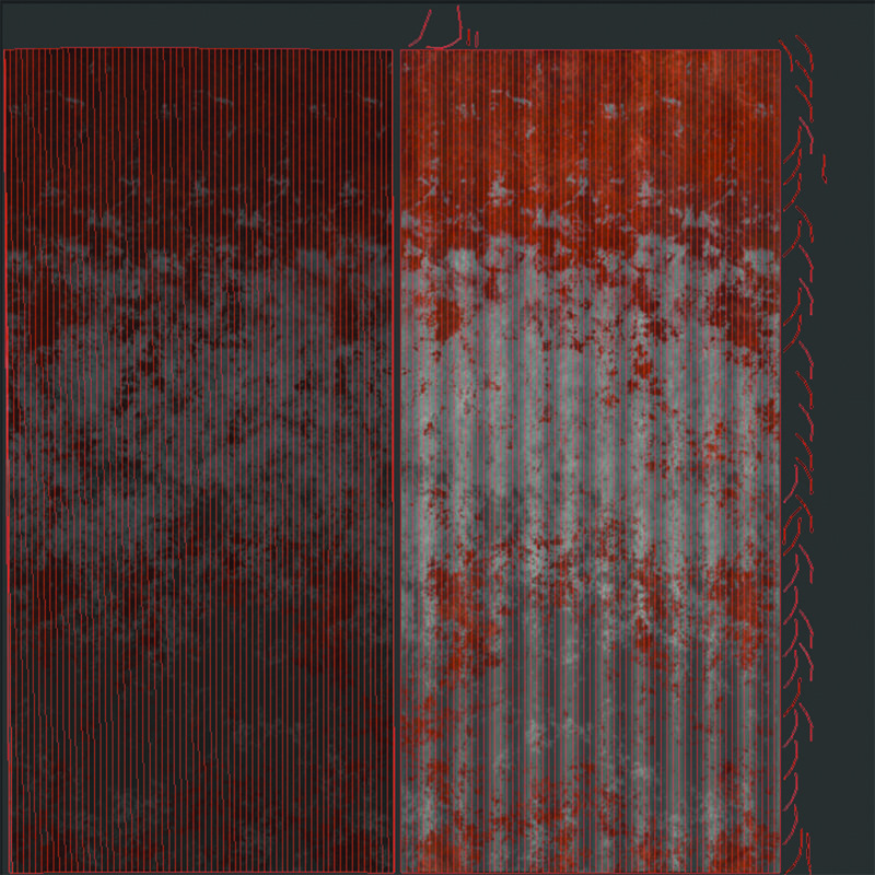 Old roofing galvanized roof Low-poly 3D model_17