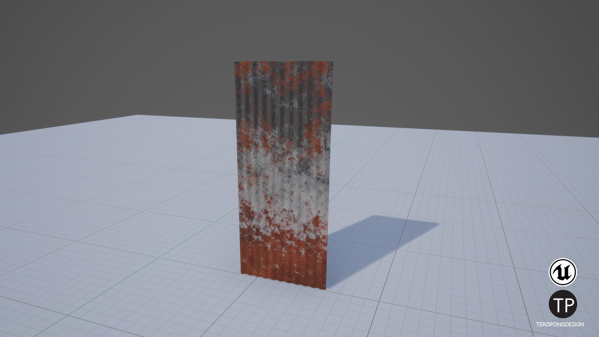 Old roofing galvanized roof Low-poly 3D model_8