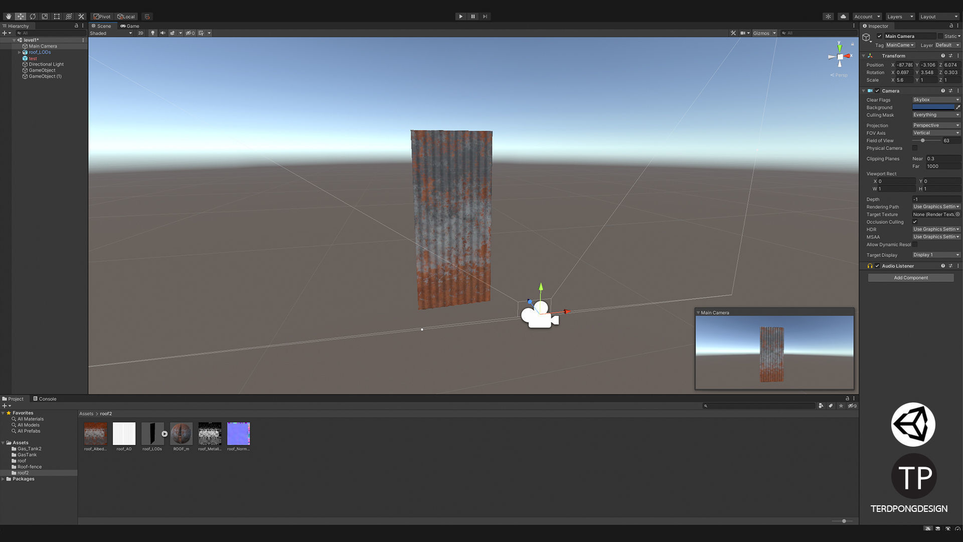 Old roofing galvanized roof Low-poly 3D model_12