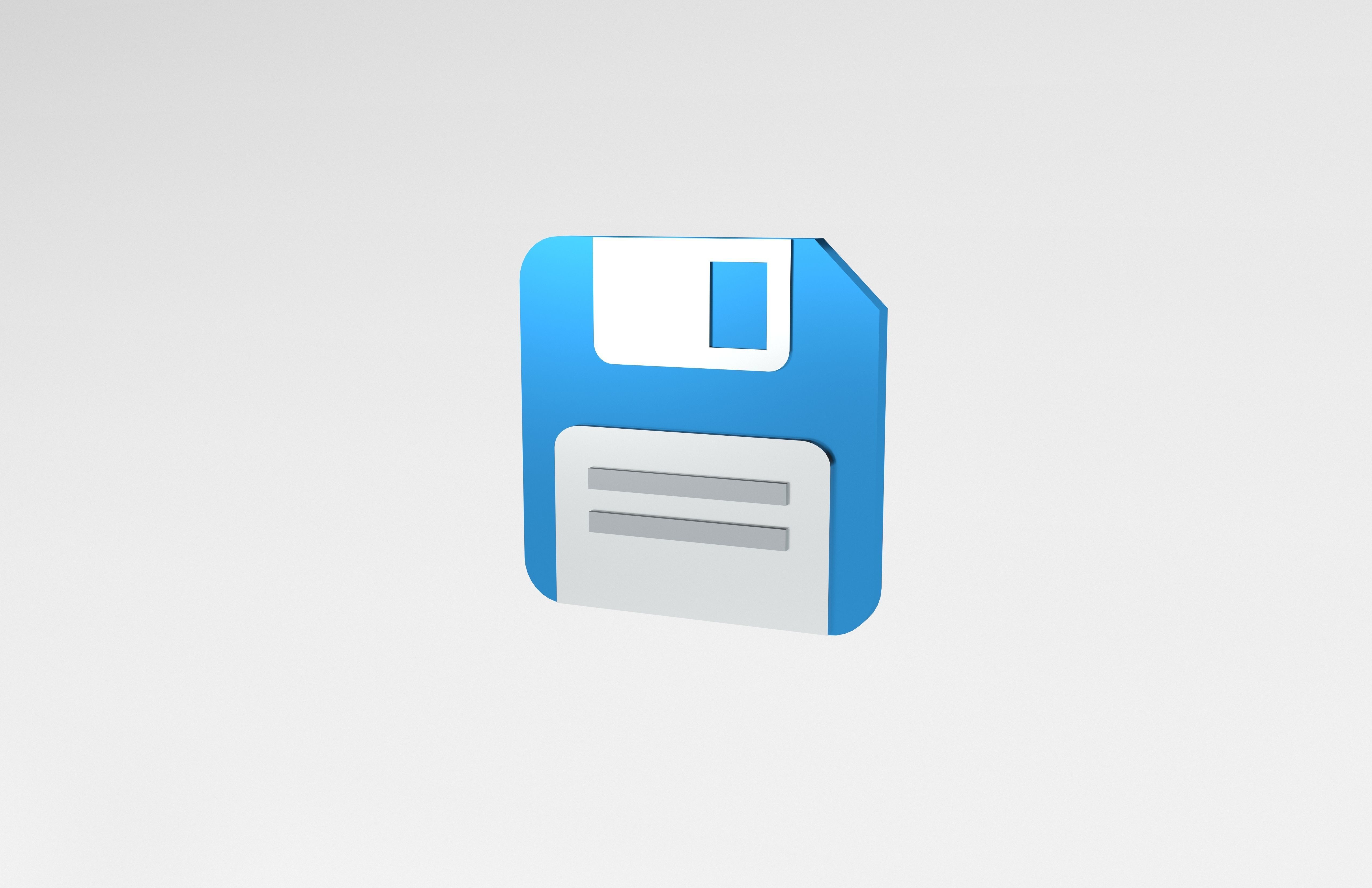 Save Icon v1 003 Low-poly 3D model_2