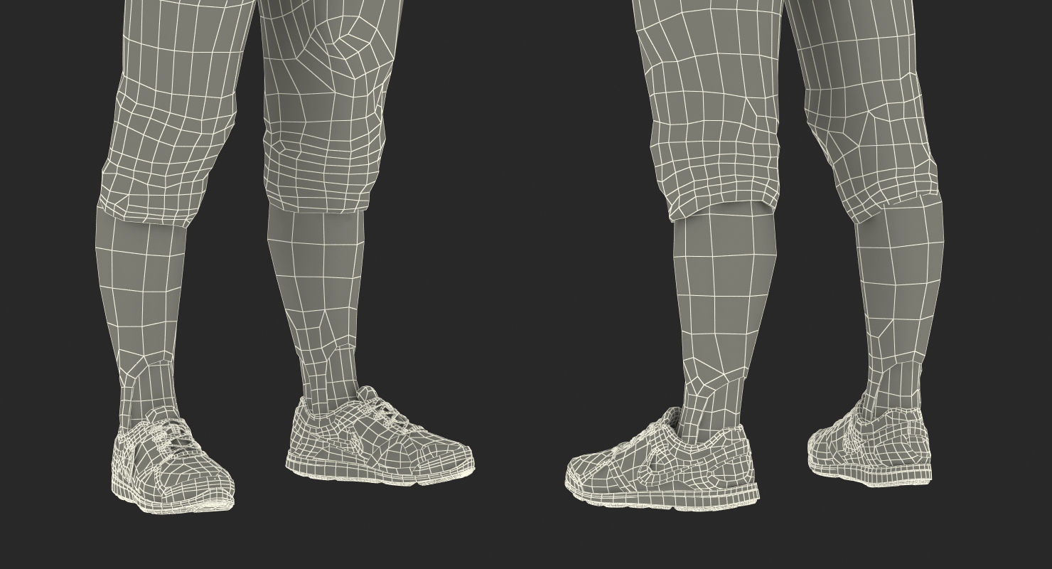 Baseball Player Rigged Athletics 2 3D model_23