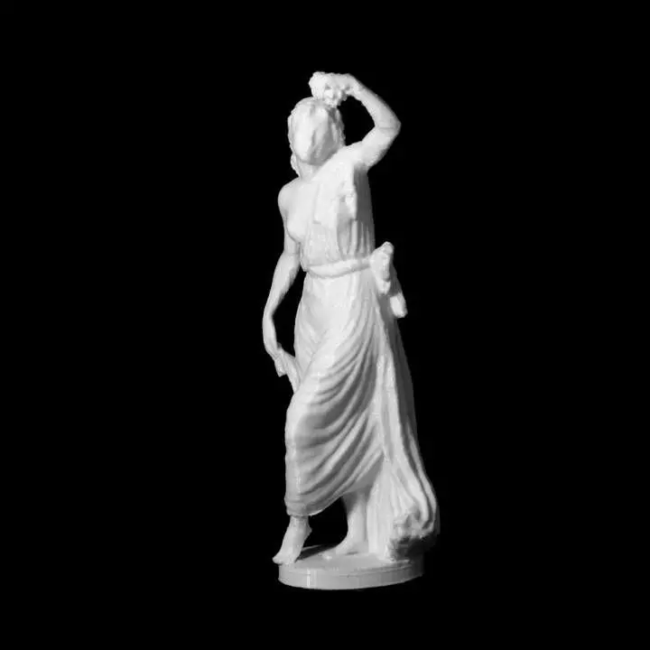 dancer statue of woman holding bouquet of flowers Free 3D print model