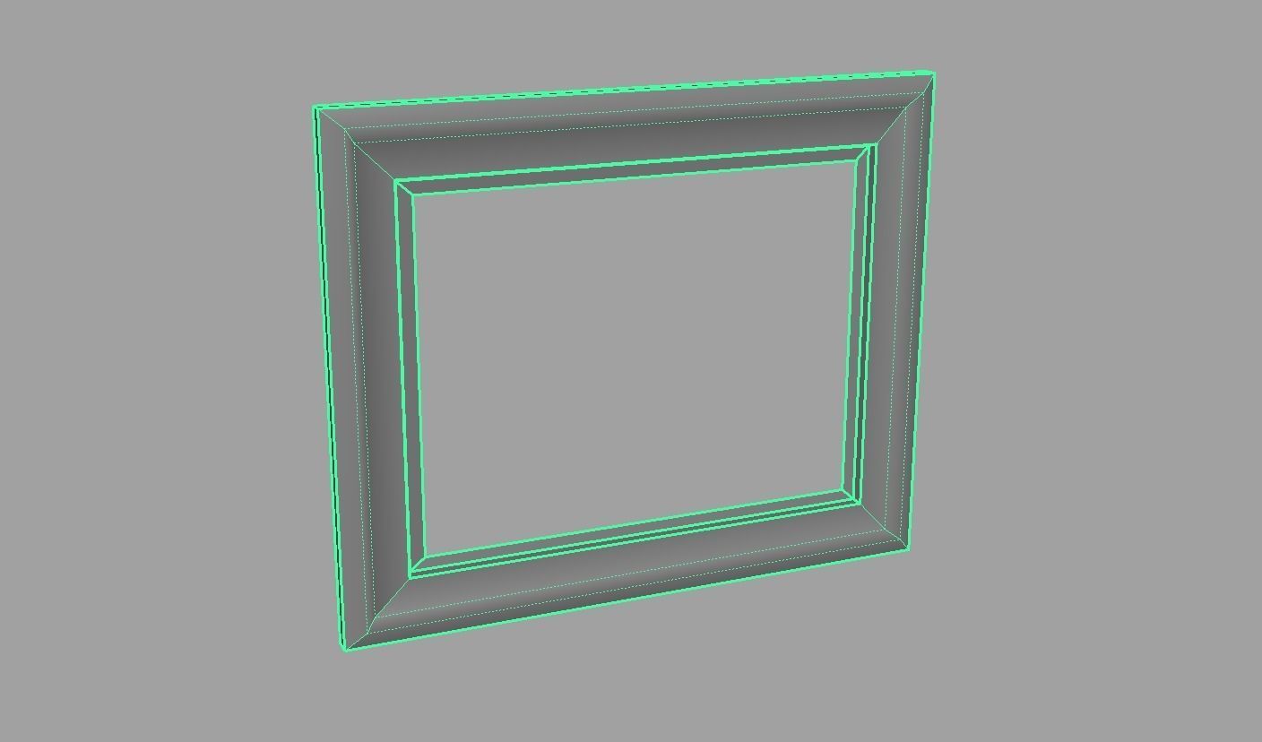Picture Frame Low Poly Low-poly 3D model_4
