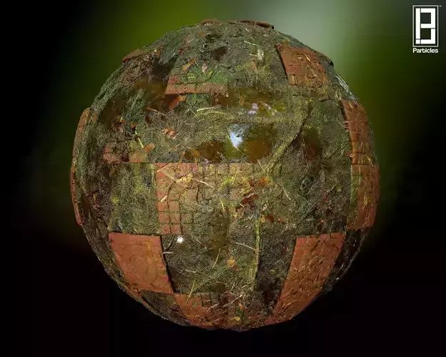 4k PBR Texture Of Damaged Floor with Water Moss