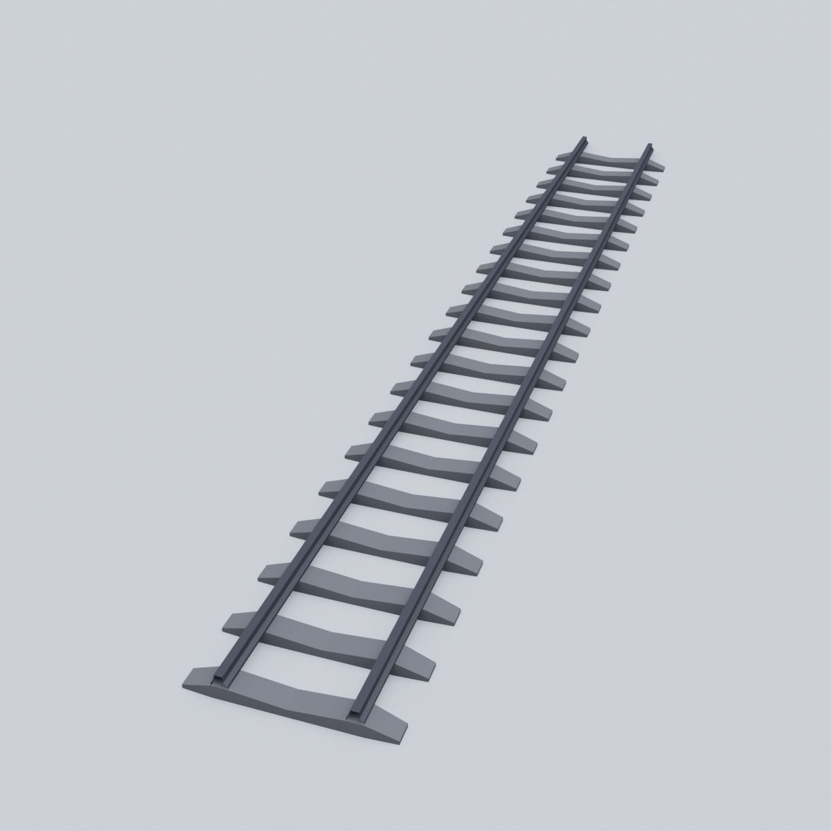 Railway Rails Low-poly 3D model_1
