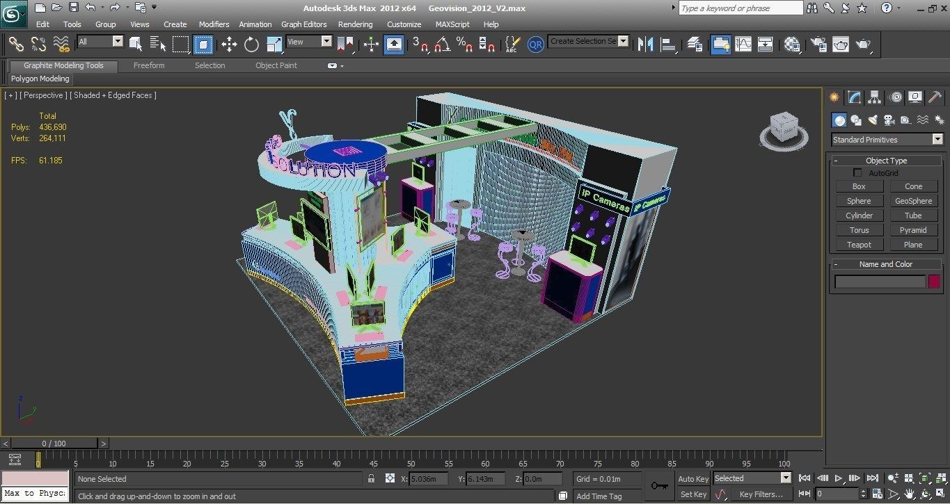 Geovision Exhibition 6x6 Booth 3D model_5