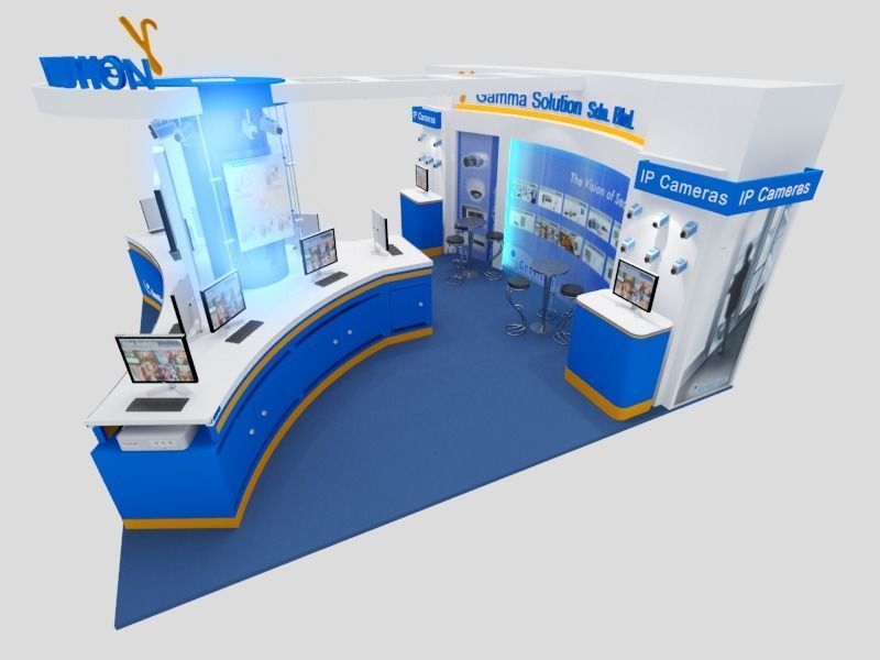 Geovision Exhibition 6x6 Booth 3D model_2