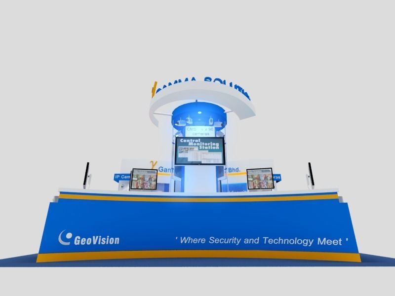 Geovision Exhibition 6x6 Booth 3D model_3