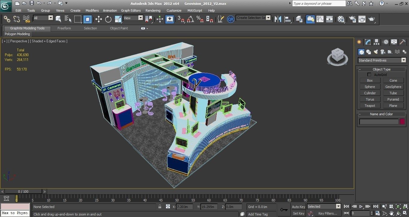 Geovision Exhibition 6x6 Booth 3D model_4