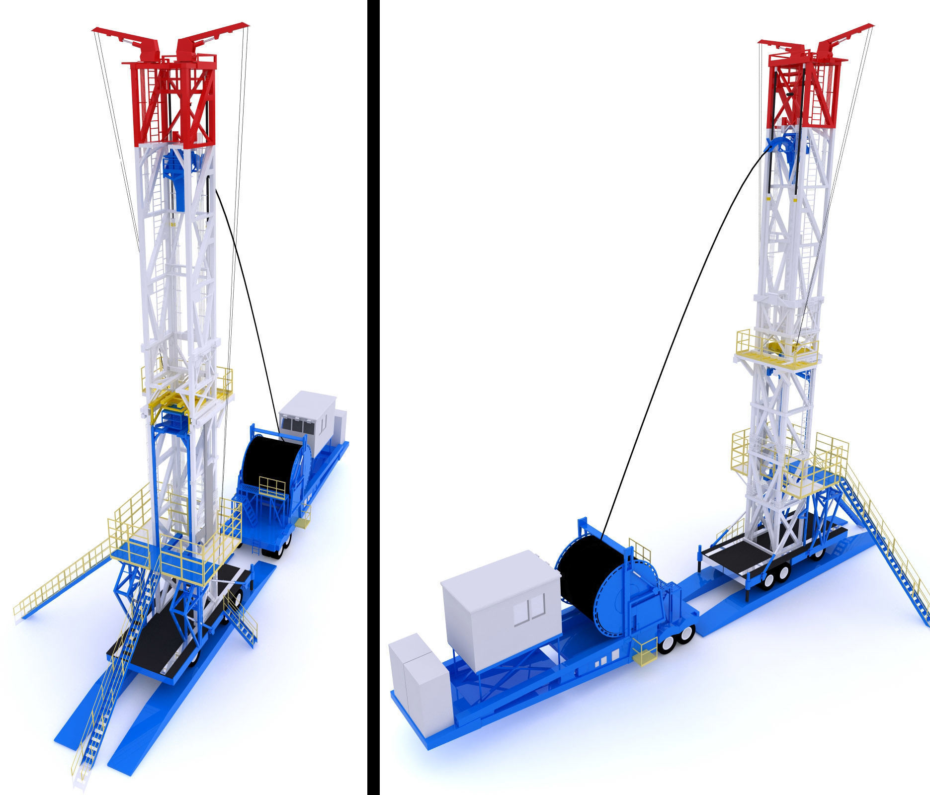 Oil production tower  3D model_0
