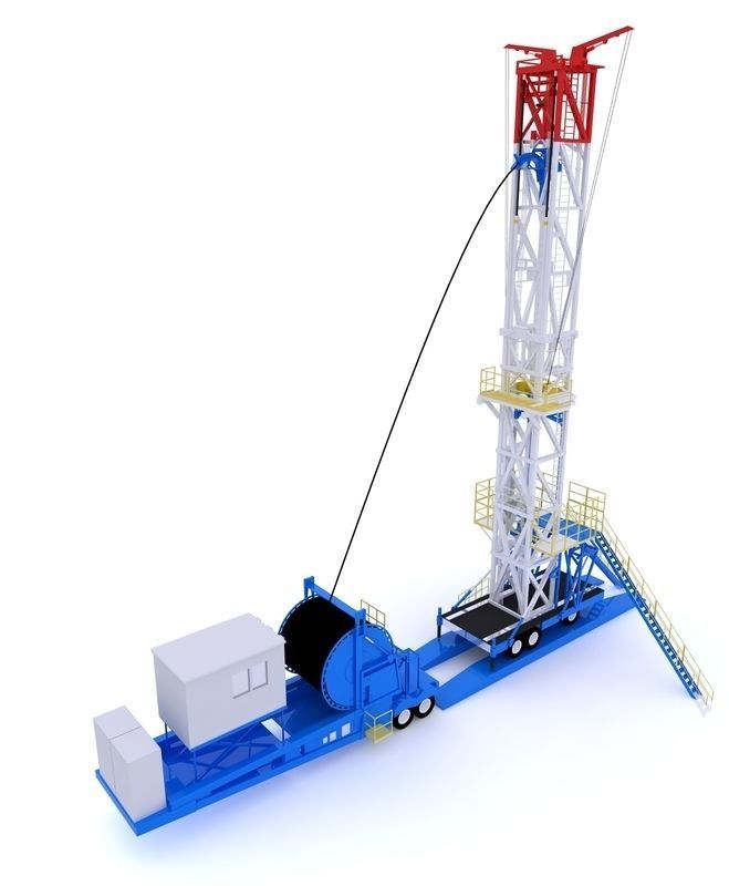 Oil production tower  3D model_3