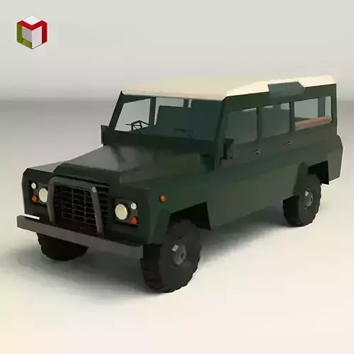 Low Poly SUV 02 Low-poly 3D model