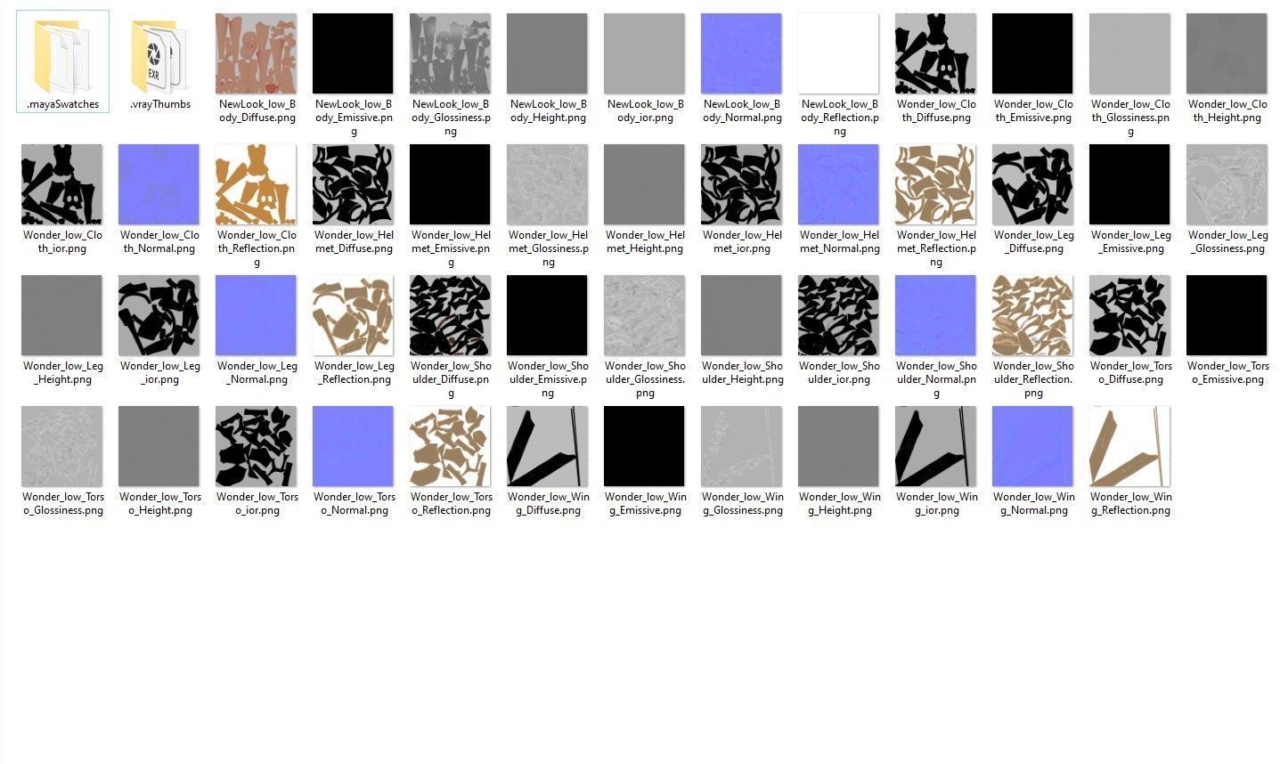 Wonder Woman in Golden Eagle Stylized and Rigged Low-poly 3D model_9