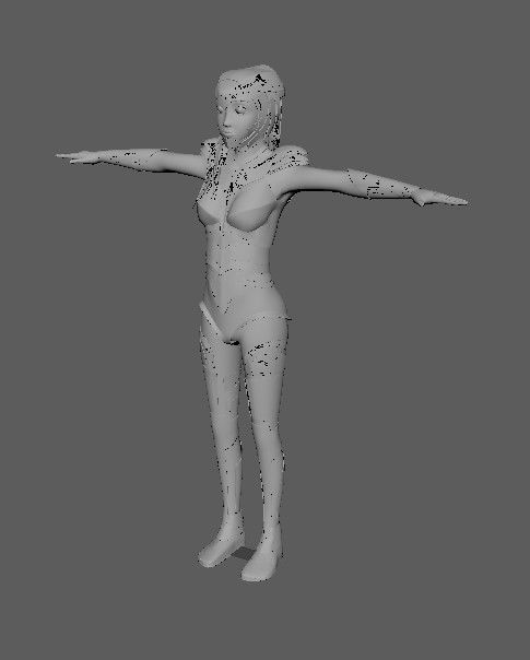 Wonder Woman in Golden Eagle Stylized and Rigged Low-poly 3D model_11