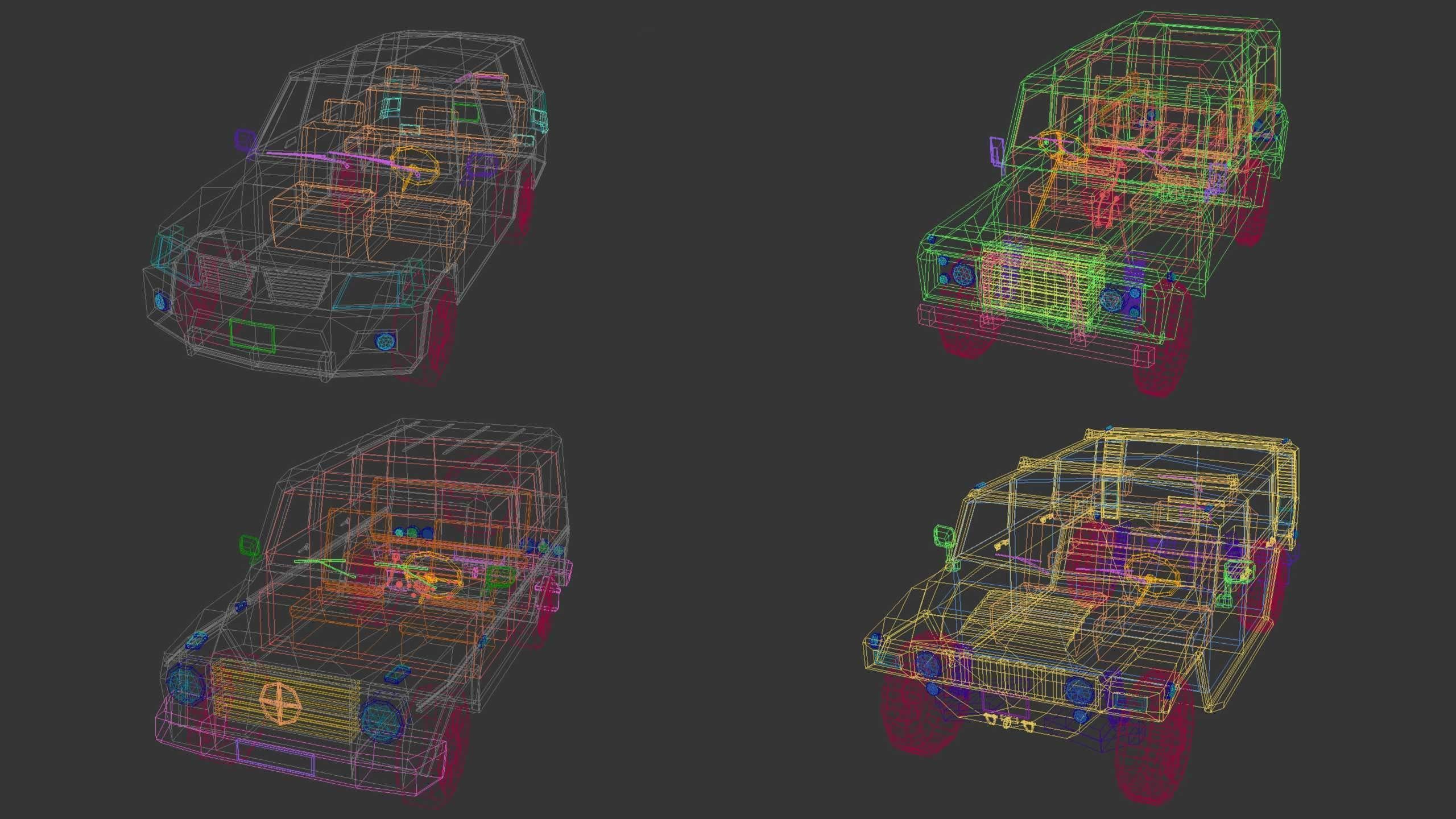Low Poly SUV Pack 01 3D Model Collection_18