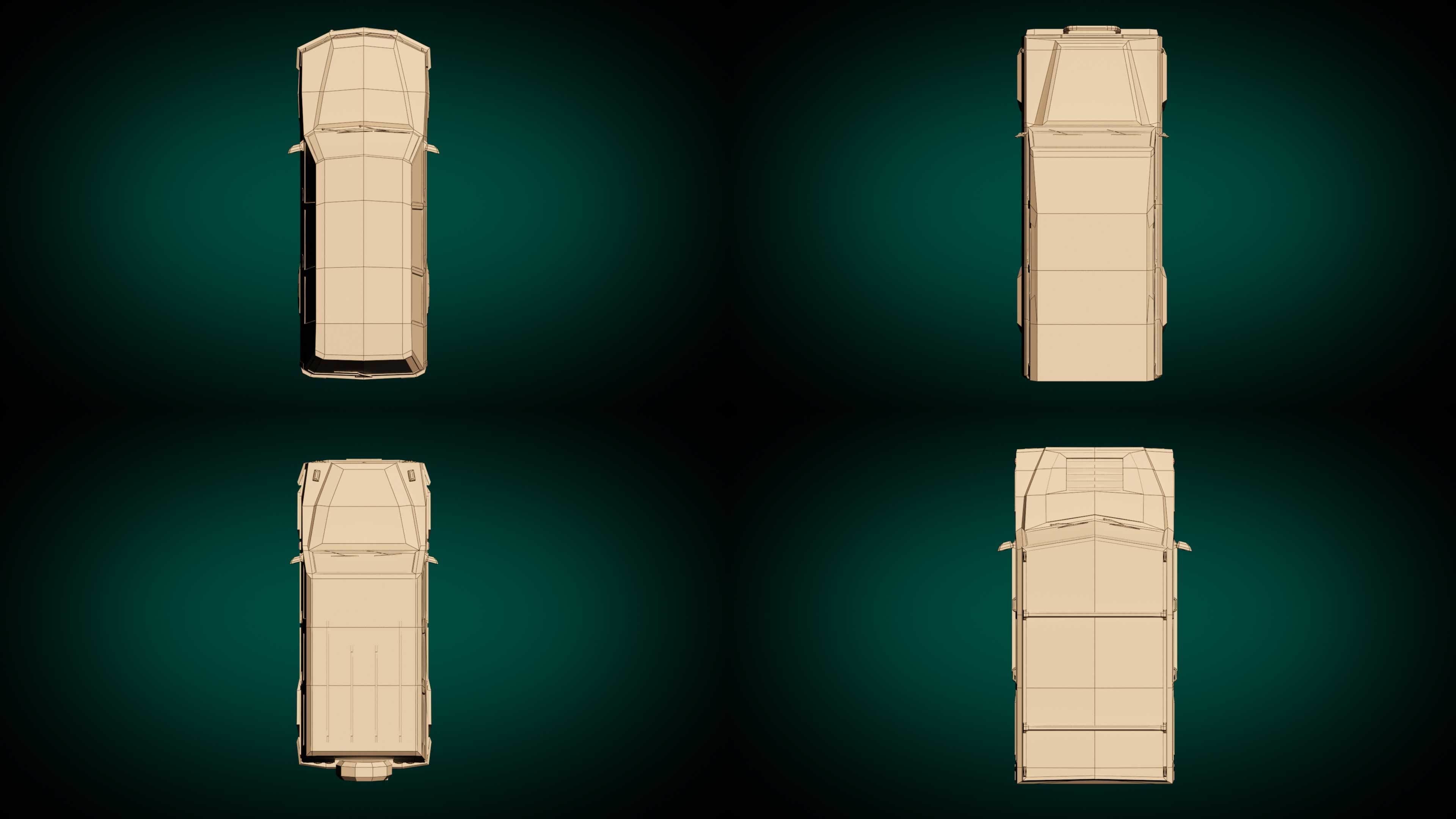 Low Poly SUV Pack 01 3D Model Collection_17