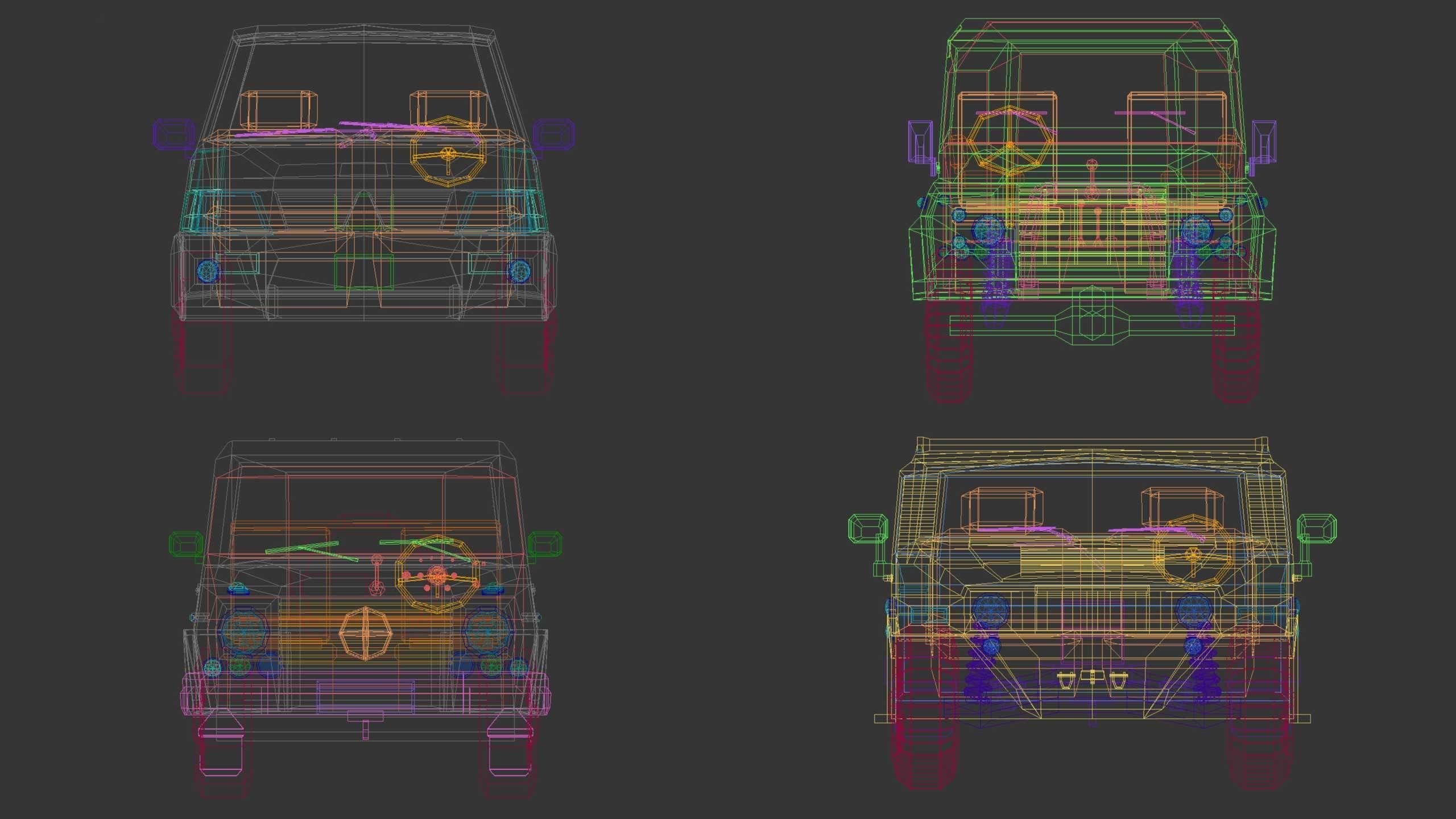 Low Poly SUV Pack 01 3D Model Collection_19