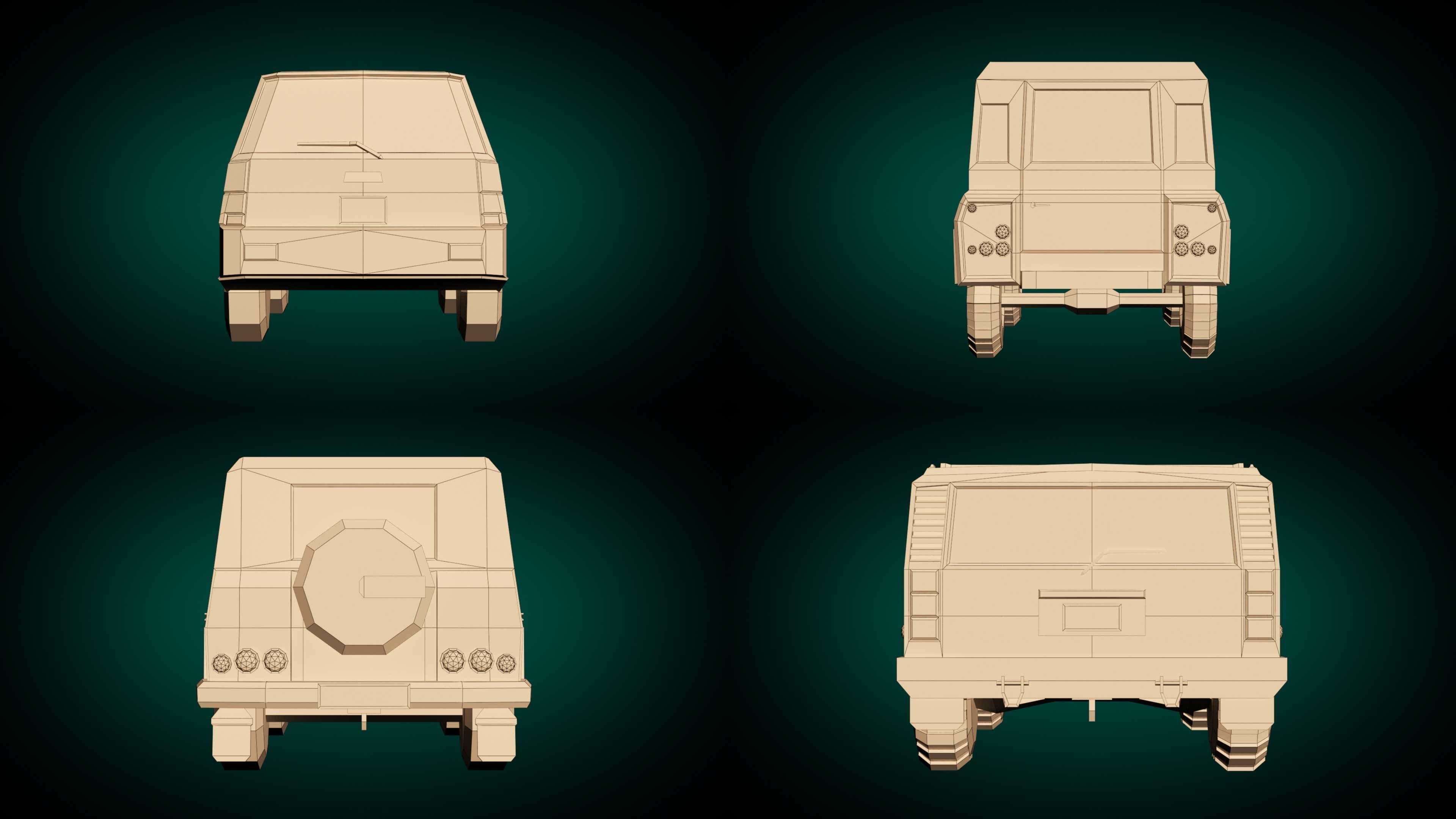 Low Poly SUV Pack 01 3D Model Collection_16