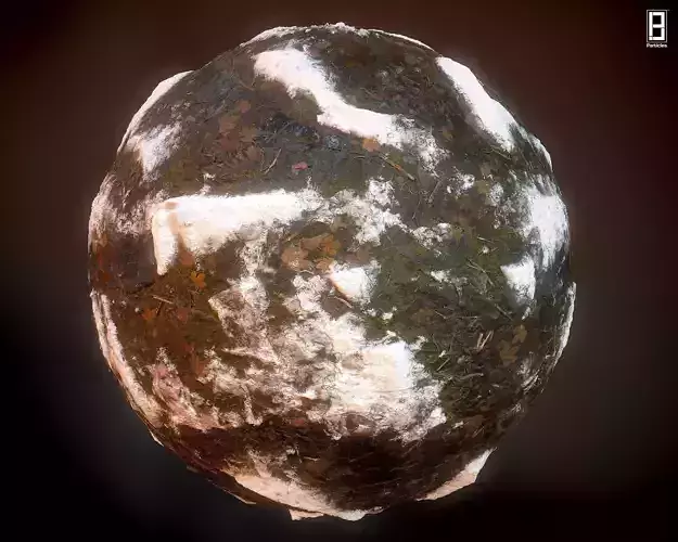 4k PBR Texture Of Snowy Moss