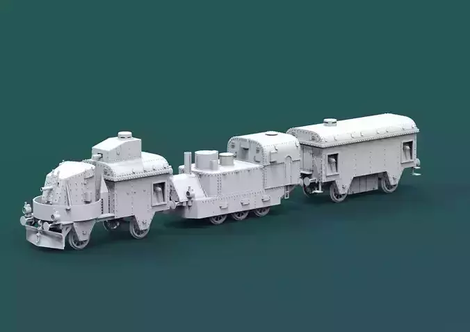 armored train 3D print model
