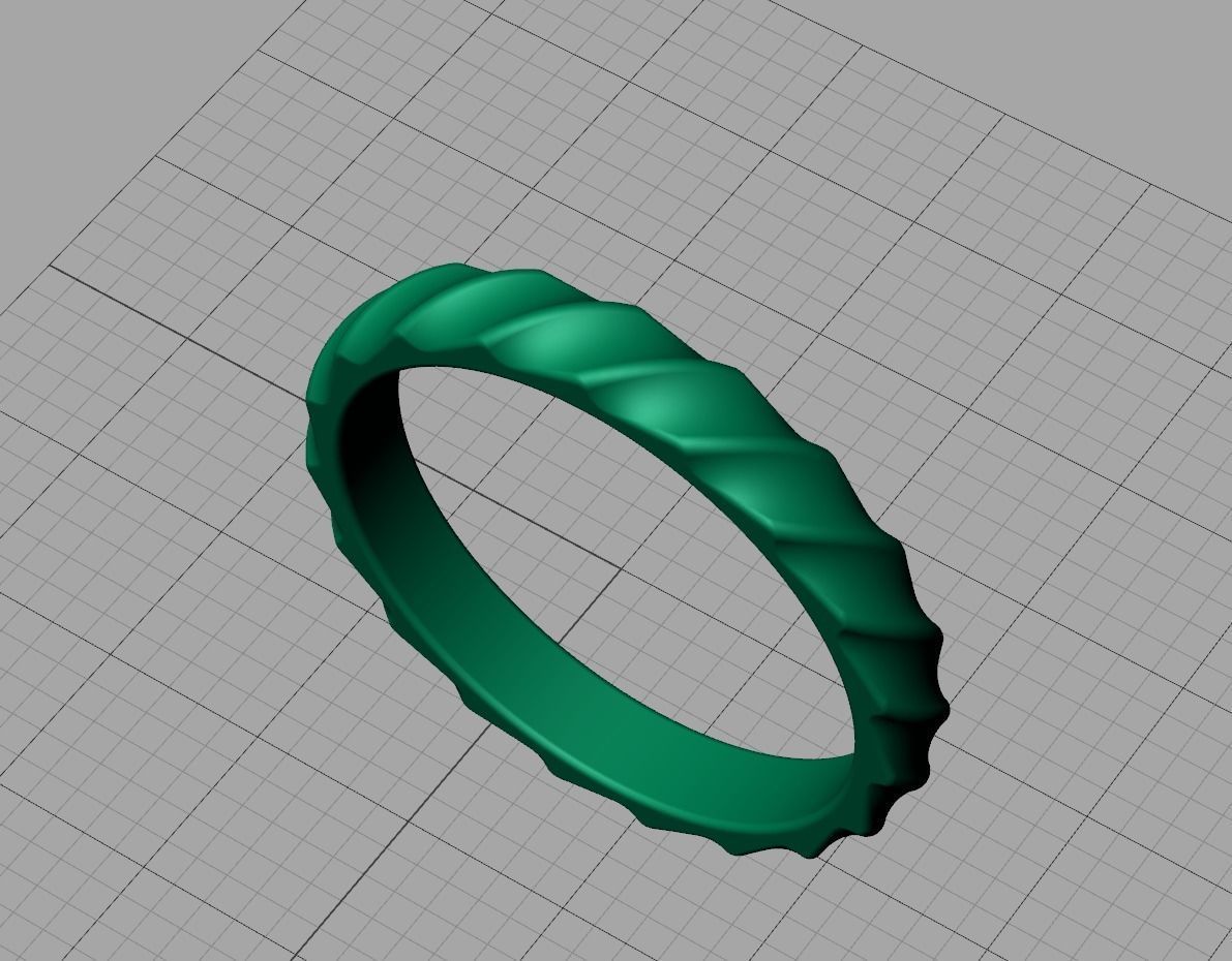Nautilus Band ring design 3mm wide 3dmodel 3D print model_14