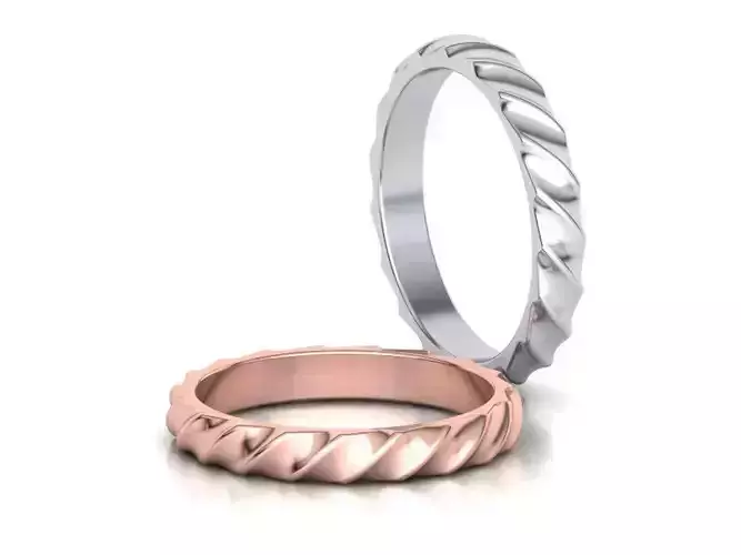 Nautilus Band ring design 3mm wide 3dmodel