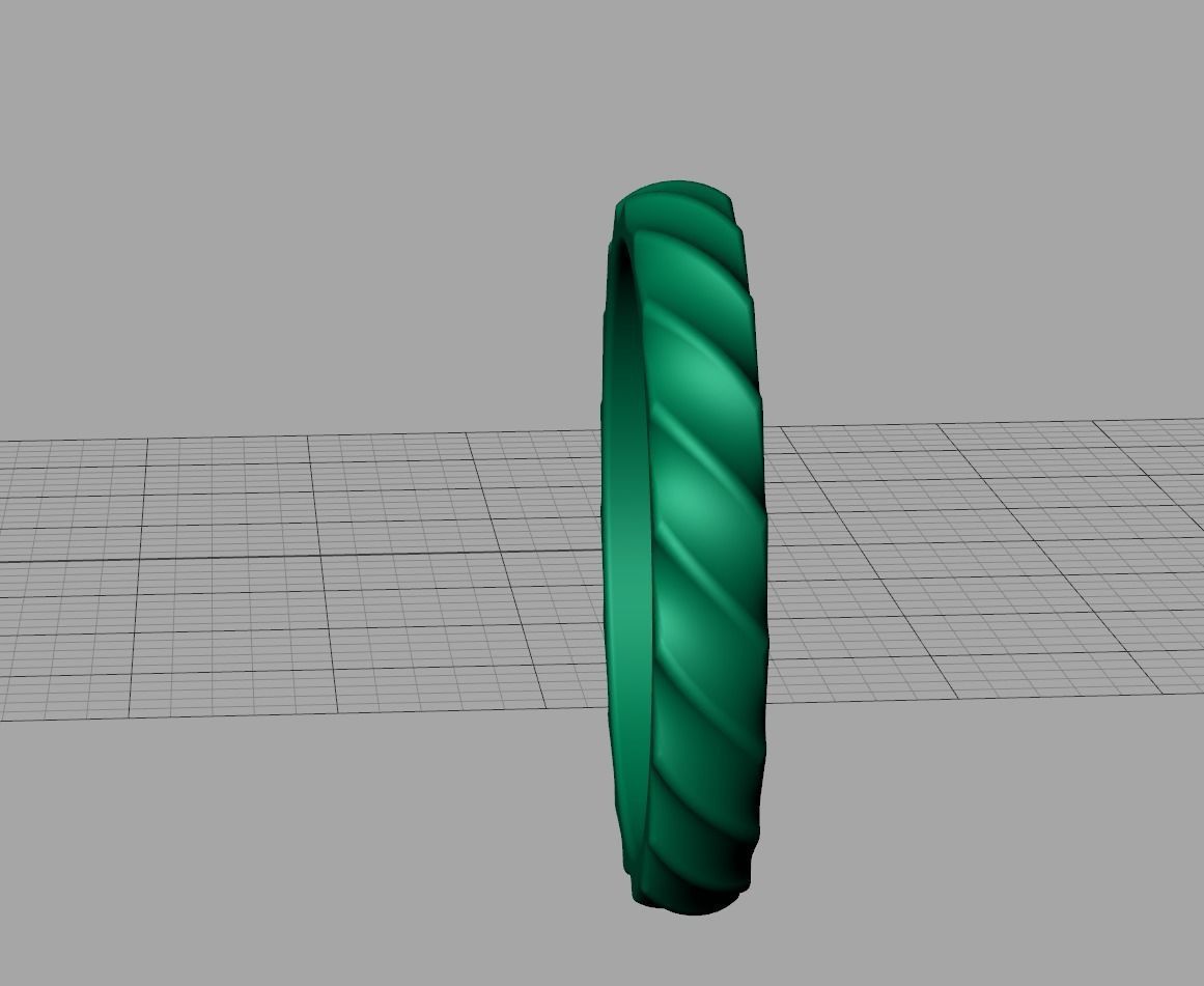 Nautilus Band ring design 3mm wide 3dmodel 3D print model_13