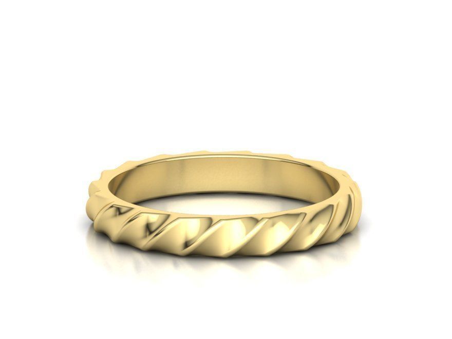 Nautilus Band ring design 3mm wide 3dmodel 3D print model_3