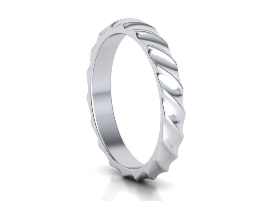 Nautilus Band ring design 3mm wide 3dmodel 3D print model_8