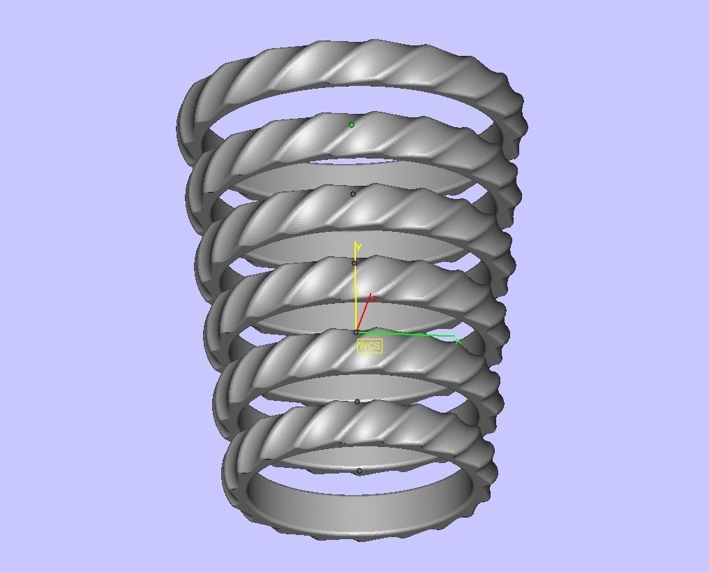 Nautilus Band ring design 3mm wide 3dmodel 3D print model_18