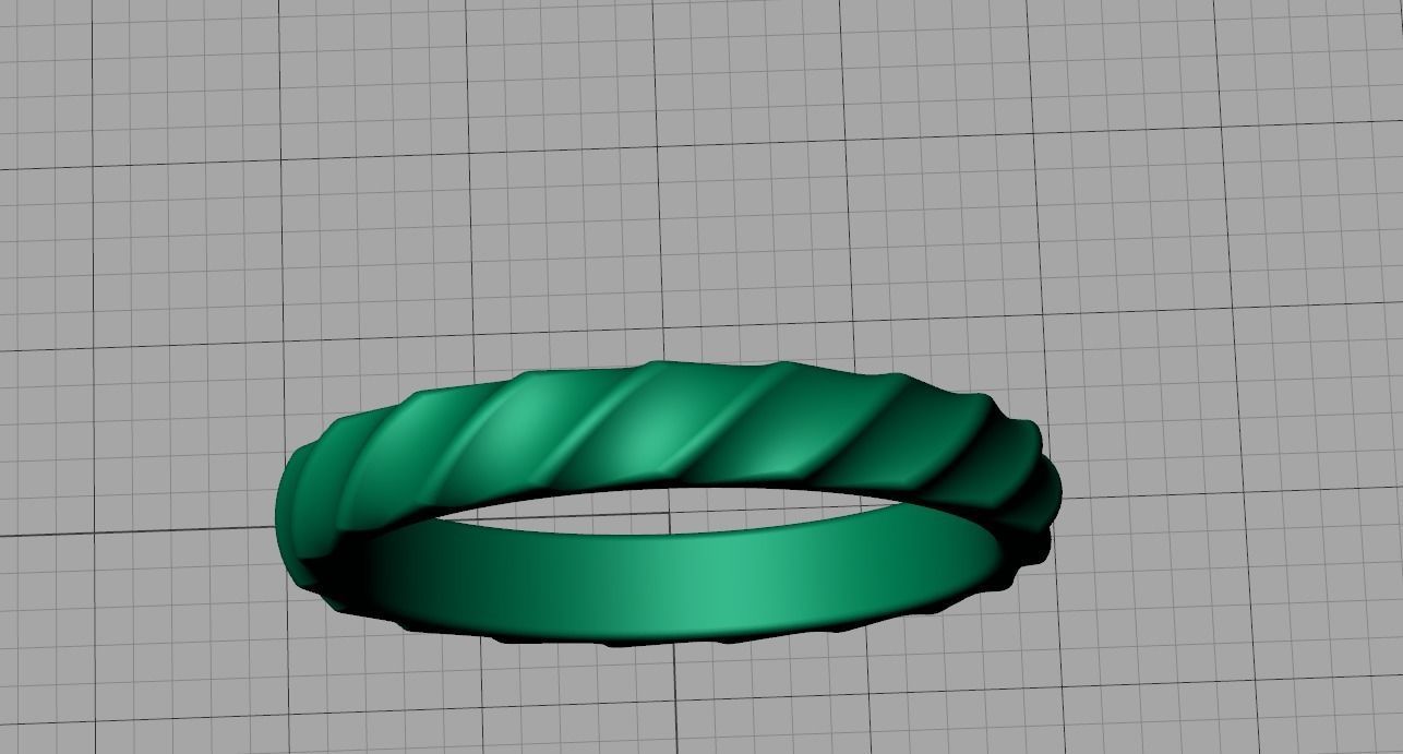 Nautilus Band ring design 3mm wide 3dmodel 3D print model_16