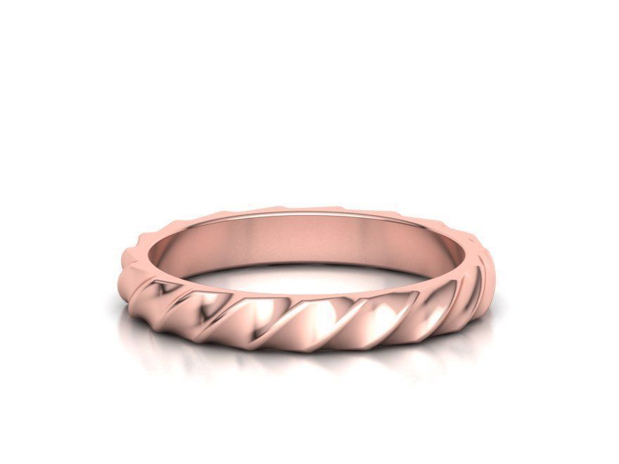 Nautilus Band ring design 3mm wide 3dmodel 3D print model_4
