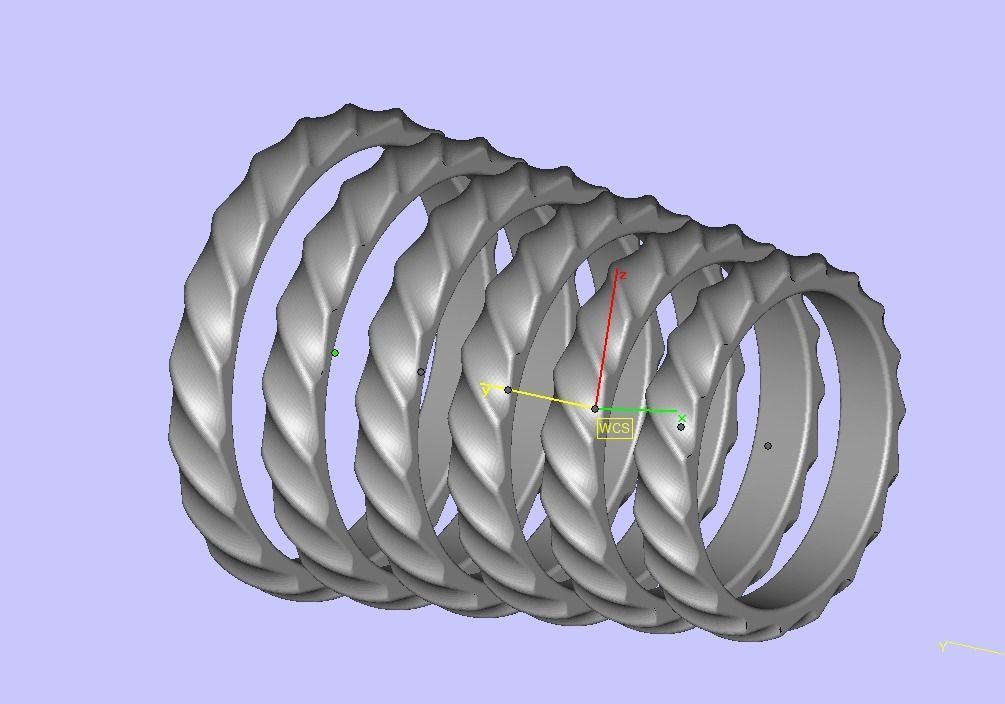 Nautilus Band ring design 3mm wide 3dmodel 3D print model_17