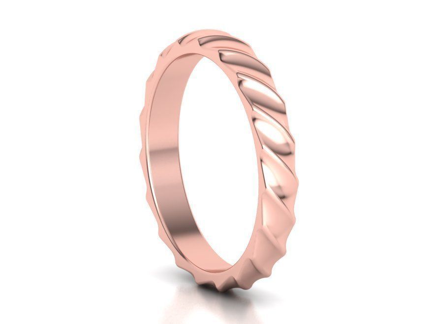 Nautilus Band ring design 3mm wide 3dmodel 3D print model_10