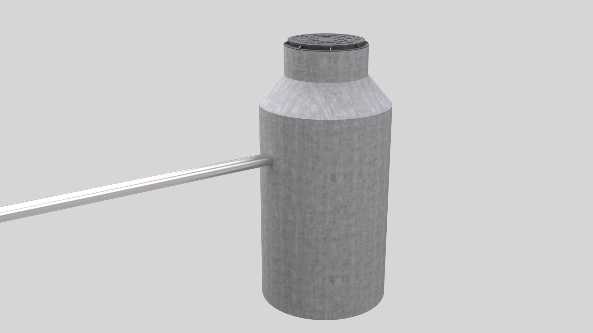 Manhole 3D Model metal bottle with handle 3D model_2