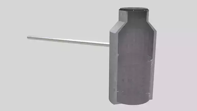 Manhole 3D Model metal bottle with handle 3D model