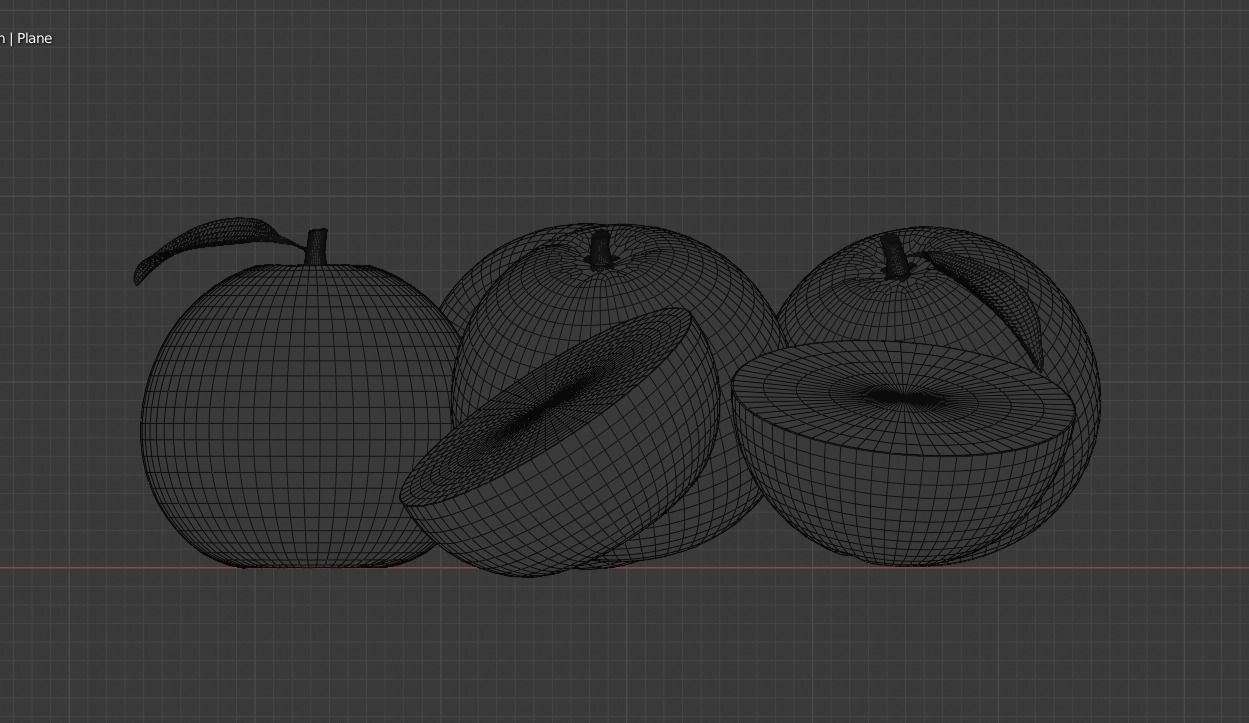 orange sliced lemons 3D model_5