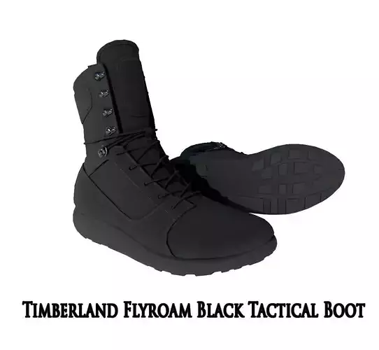 Timberland FlyRoam Black Tactical Boot Low-poly 3D model