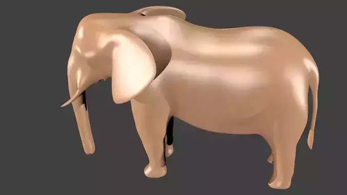lowpoly elephand elephant