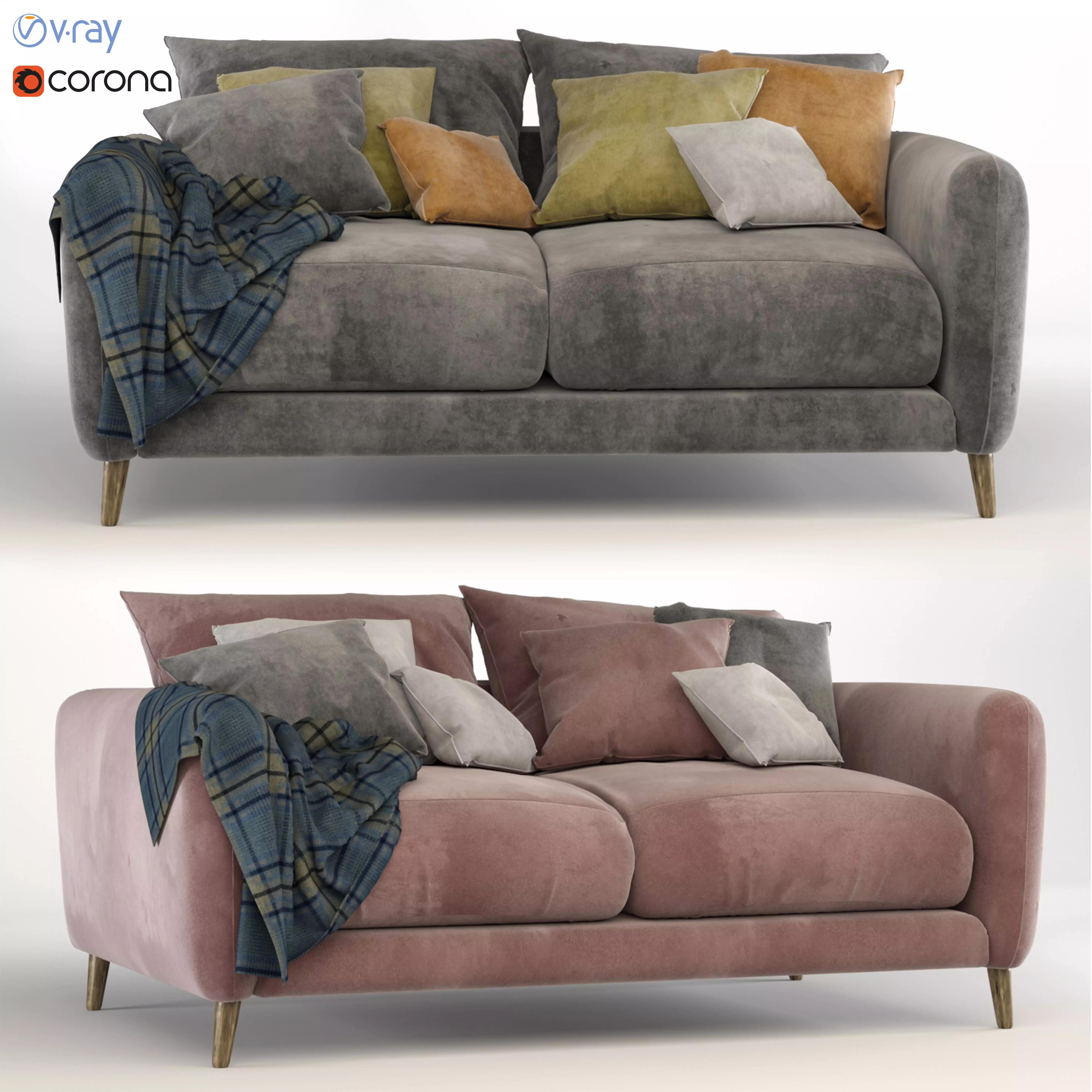 squishmeister-sofa couch with pillows 3D model_0