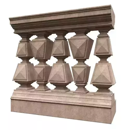 Stone balustrade 10 3D model