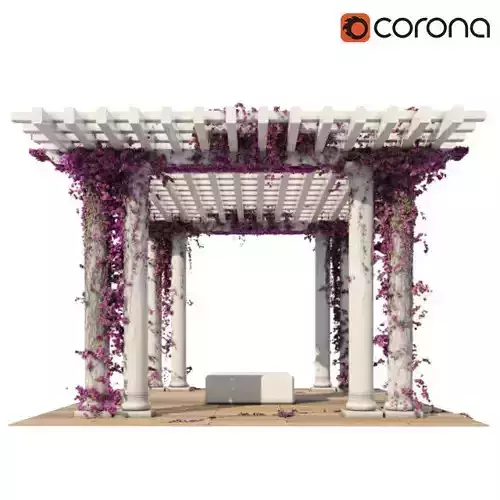 pergola ivy 3D model