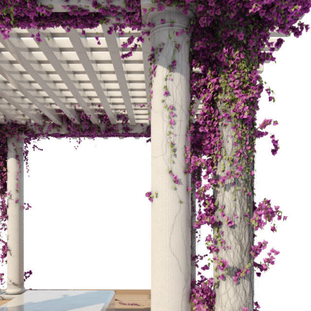 pergola ivy 3D model_1