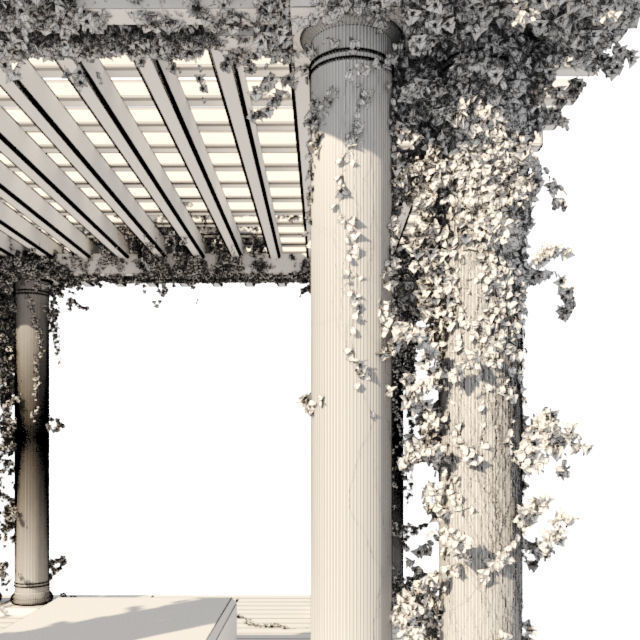 pergola ivy 3D model_3